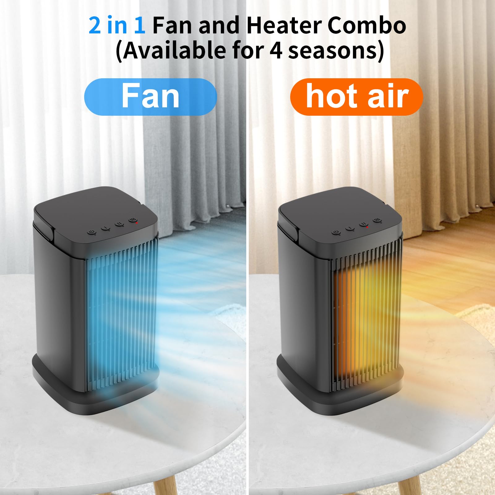 Four Seasons Air Purifier Fan Heater Combo Space Heater And