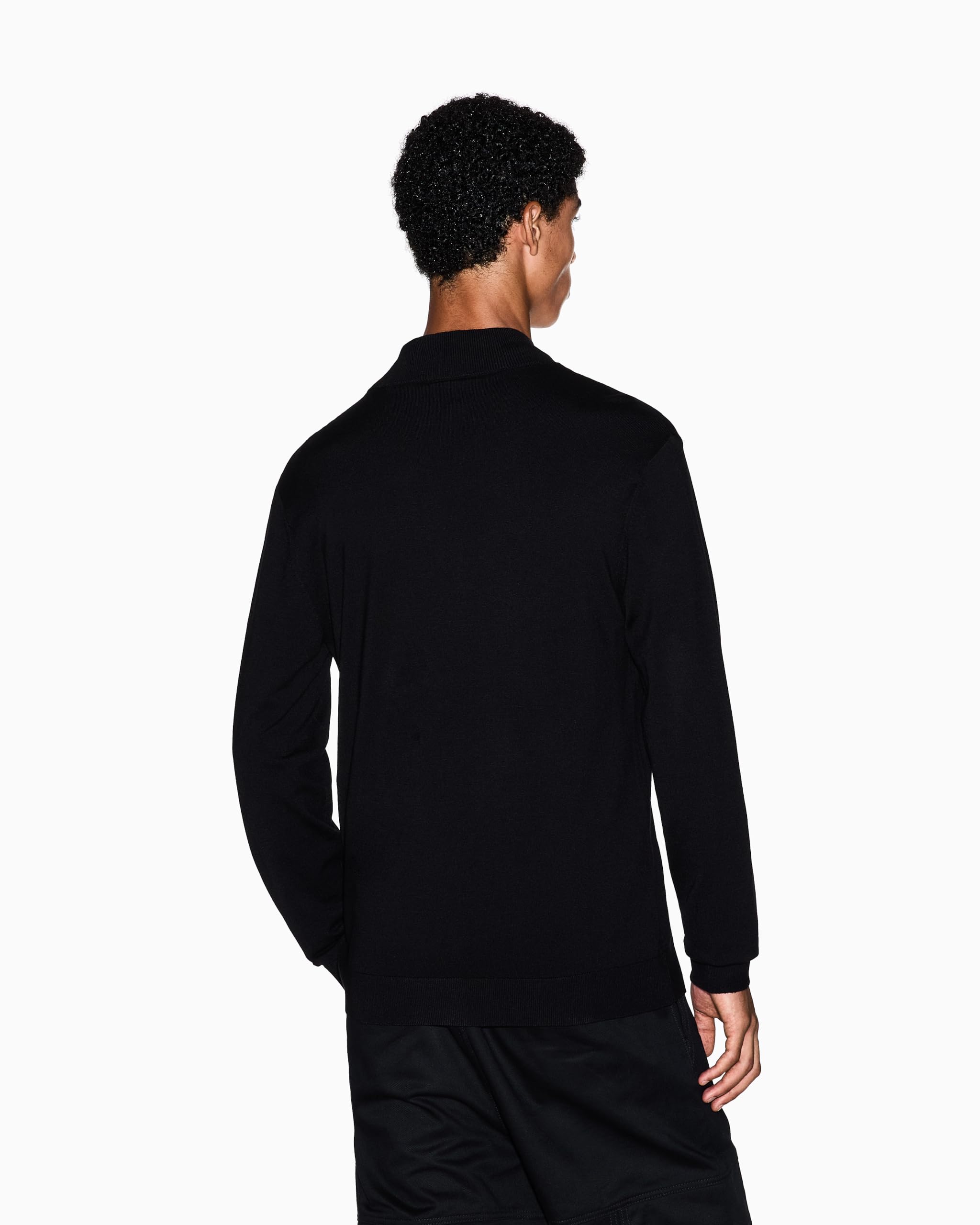 Armani Exchange Essential, Long Sleeve Zip Closure Maglione Cardigan Uomo (Pacco da 1)
