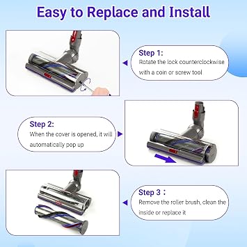 Upgrade High Torque Replacement Head Compatible with Dyson V11 V15 V10 V8 V7 SV10 SV11 SV12 SV14 SV15 SV22 Cordless Vacuum Cleaners, Replacement Vacuum Head with Anti-Tangle and Adjustable Suction