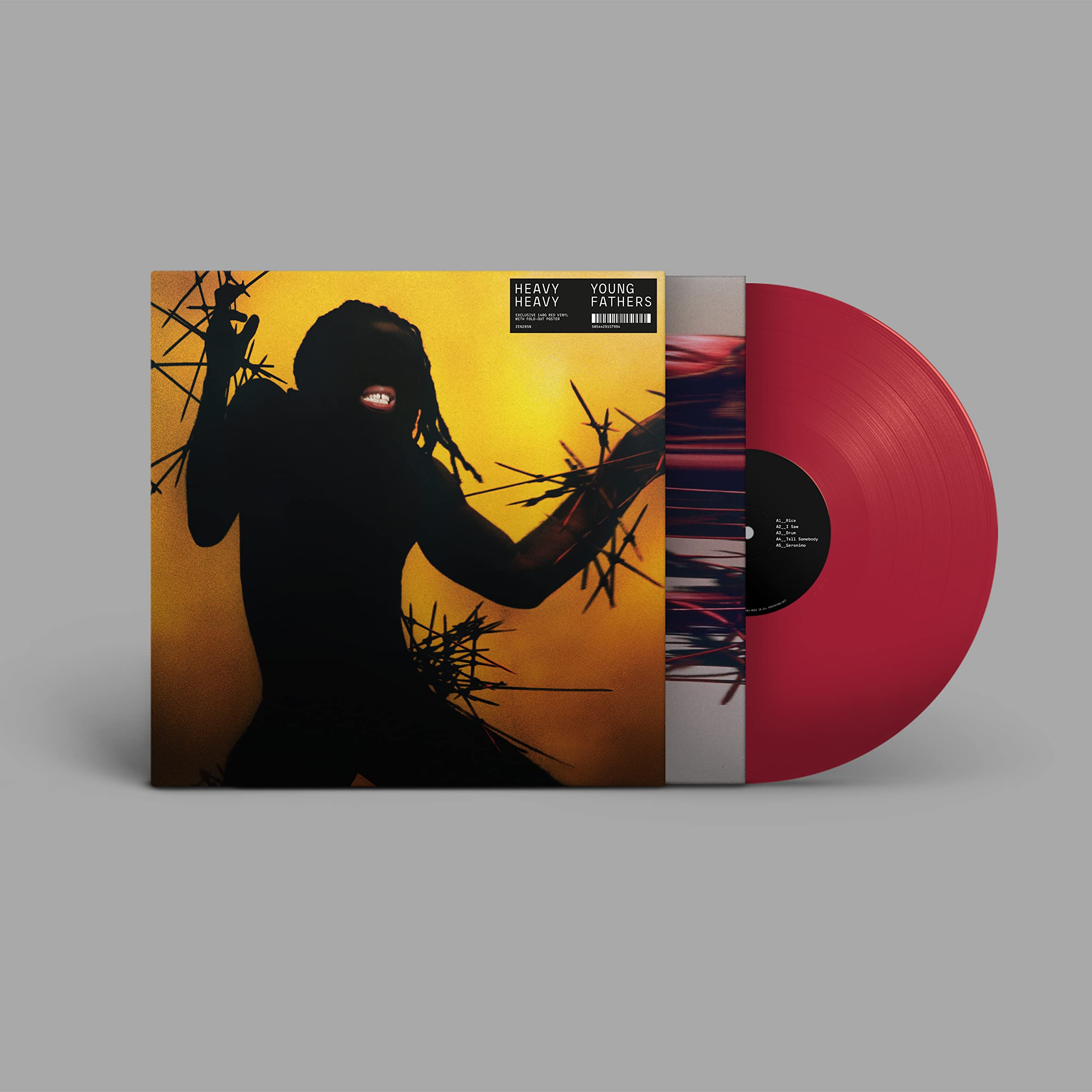 Young Fathers Heavy Heavy Limited Edition Red Vinyl LP & Poster [New & Sealed]