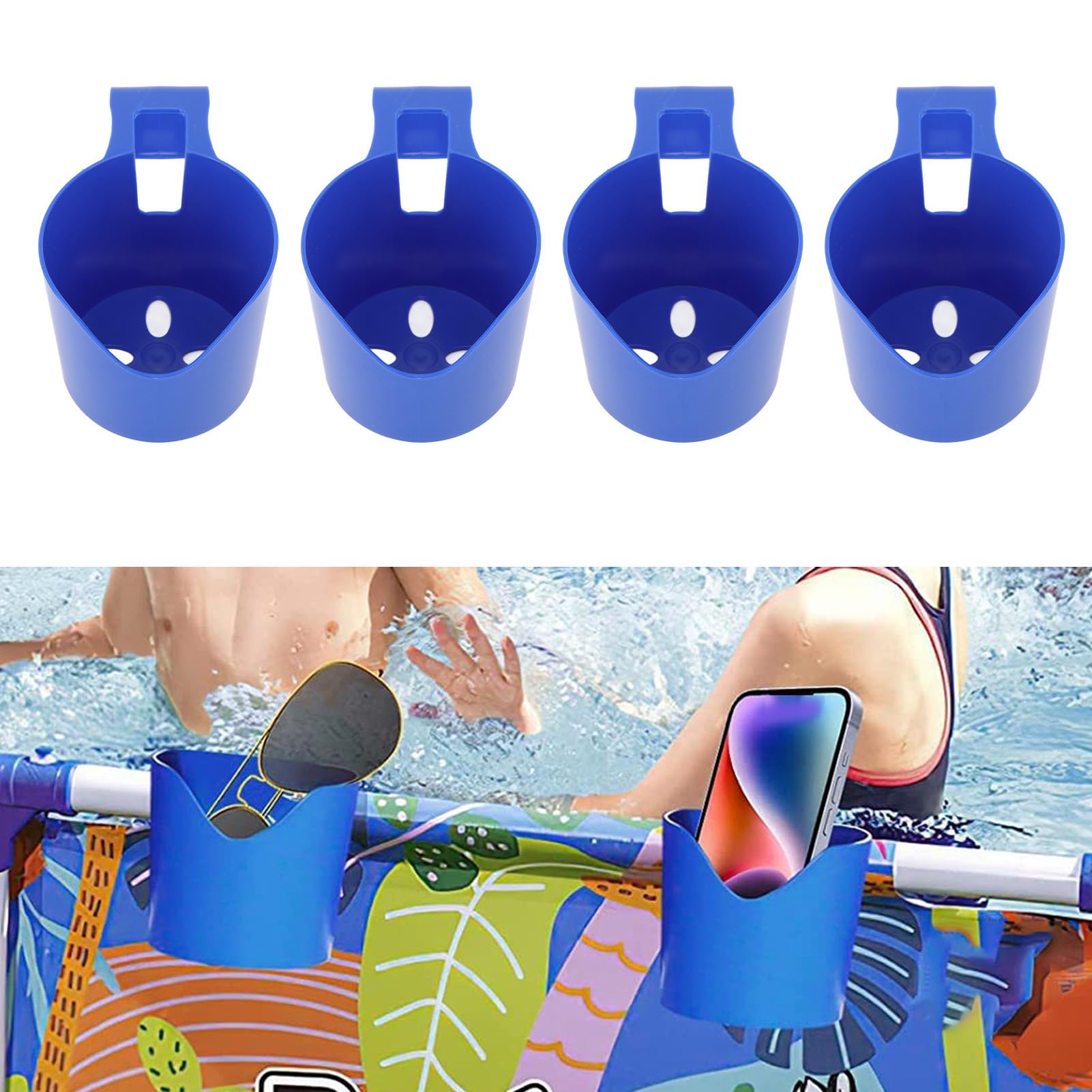 4 Stück Pool-Getränkehalter Für Oberirdische Pools, Pool-Getränkehalter Für Getränke, Getränkehalter, Pool-Telefonhalter, Bar-Pool-Zubehör Für Getränke