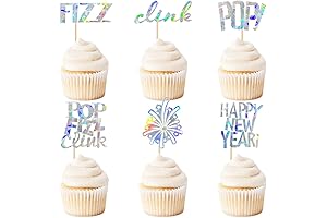 New Year's Eve Cupcake Toppers: Pop, Fizz, and Clink Your Way to 2024!