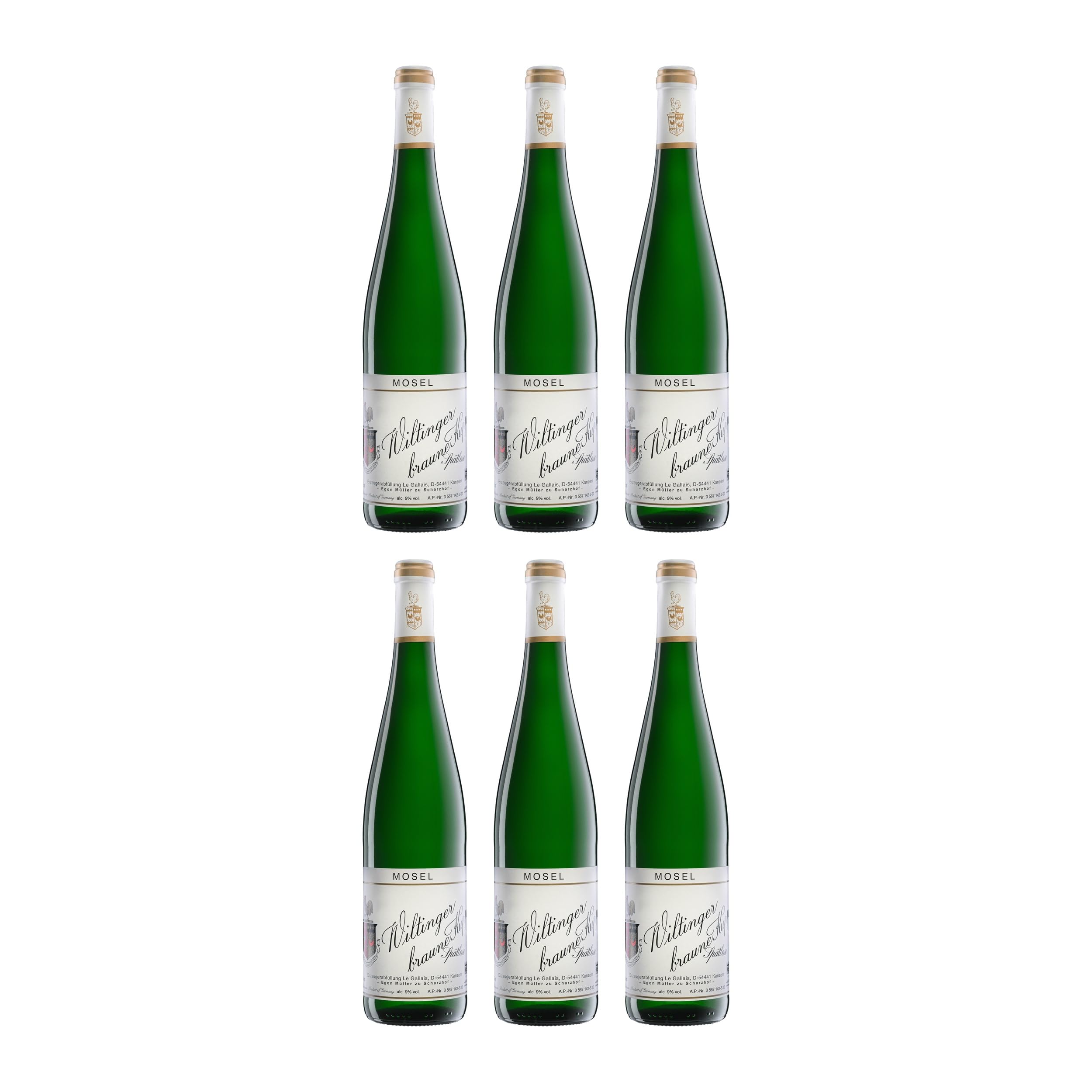 Egon Müller Le Gallais Wiltinger Braune Kupp Riesling Spätlese süß Weisswein Deutschland inkl. FeinWert E-Book (6 x 0.75 l)