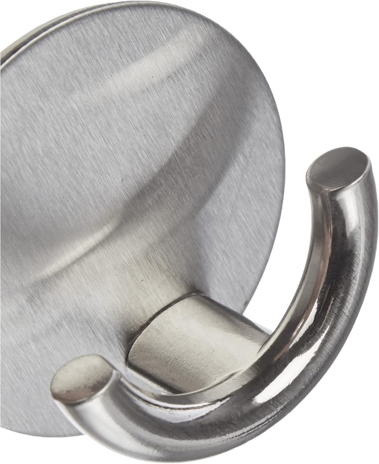 Wenko Wall Hook Rondo self-Adhesive, Stainless Steel, Silver matt, 5.3 x 5.3 x 2.5 cm