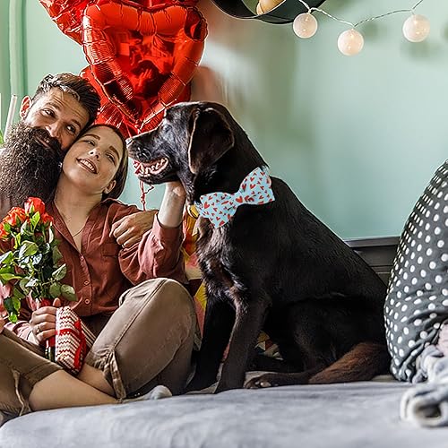 Miniatura 318 de Collar de perro con bandera estadounidense con pajarita, collar patriótico para perros pequeños, medianos y grandes, talla XS