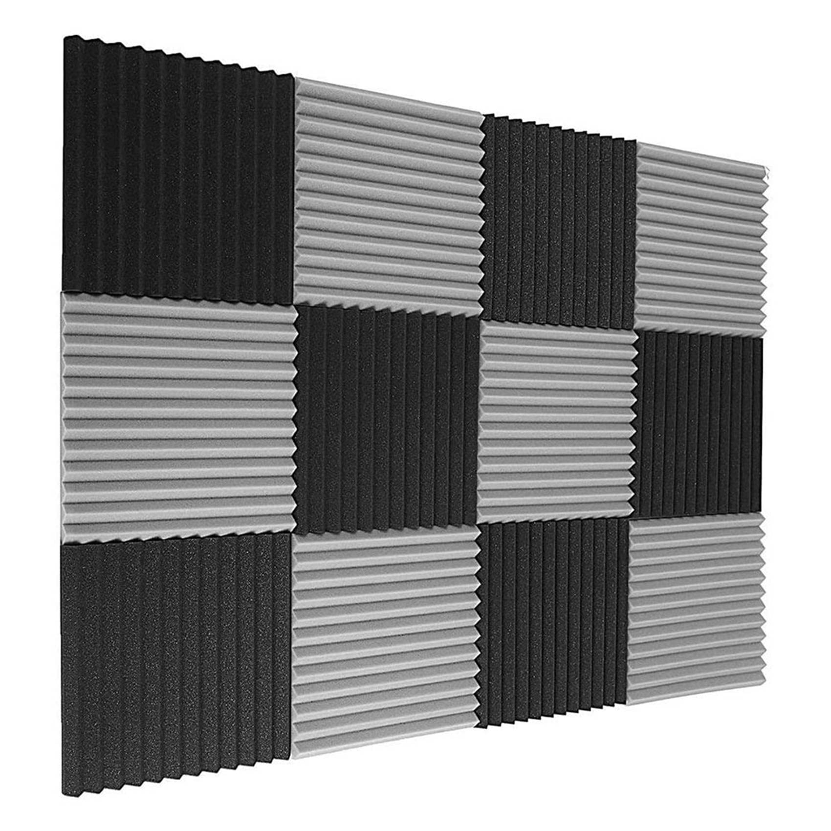 fonoassorbenti in schiuma, fonoassorbenti a forma di piramide, per studio, 2,5 x 30 x 30 cm, 48 pezzi
