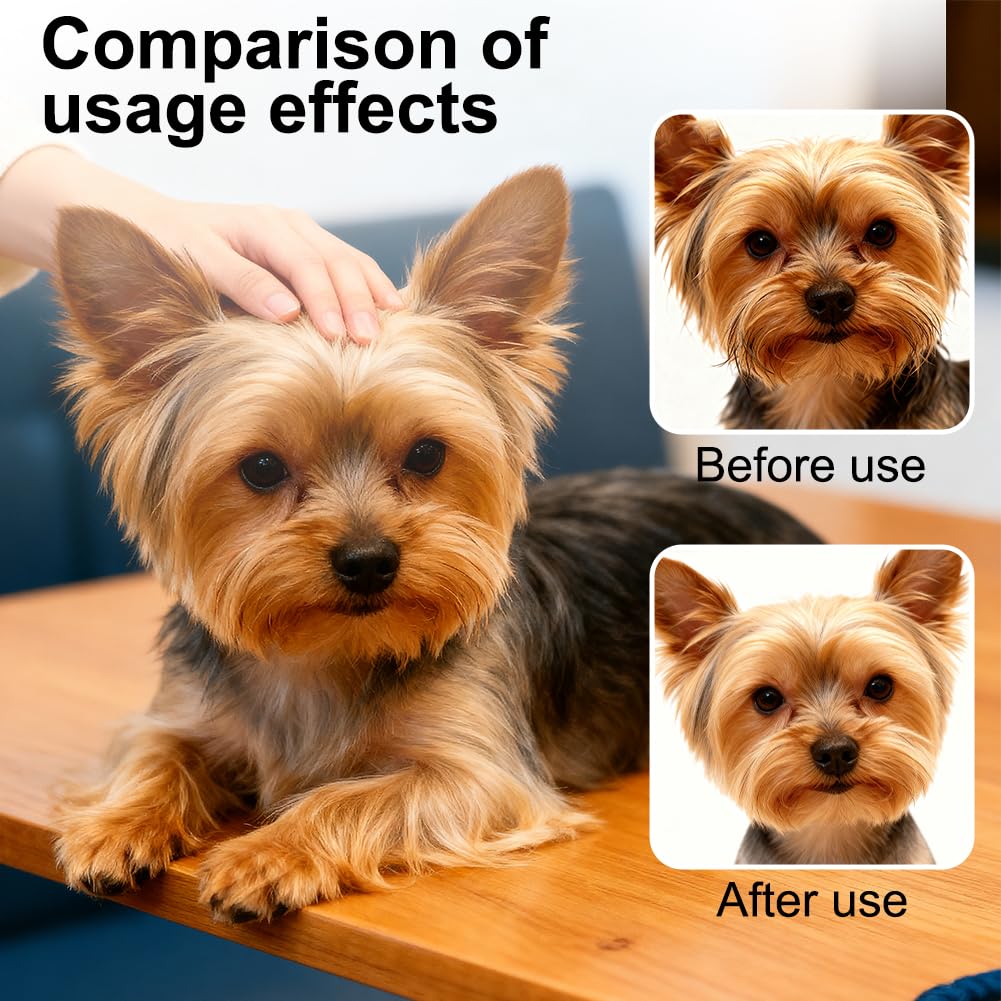 Ciseaux Toilettage Chien Professionnel, Ciseaux Toilettage Chien de Compagnie pour Animaux avec Pointe Ronde de Sécurité Ciseau Droit en Acier pour Chats Chiens et Autres Animaux