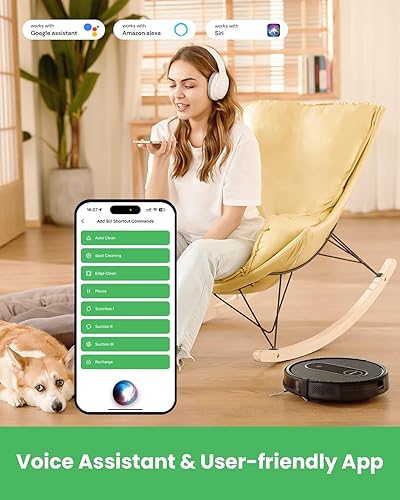 Miniatura 4 de Vactidy T7 Robot Vacuum and Mop Combo, WiFiAppAlexaSiri, Robotic Vacuum Cleaner with Schedule, 2 in 1 Mopping Robot Vacuum with Watertank and