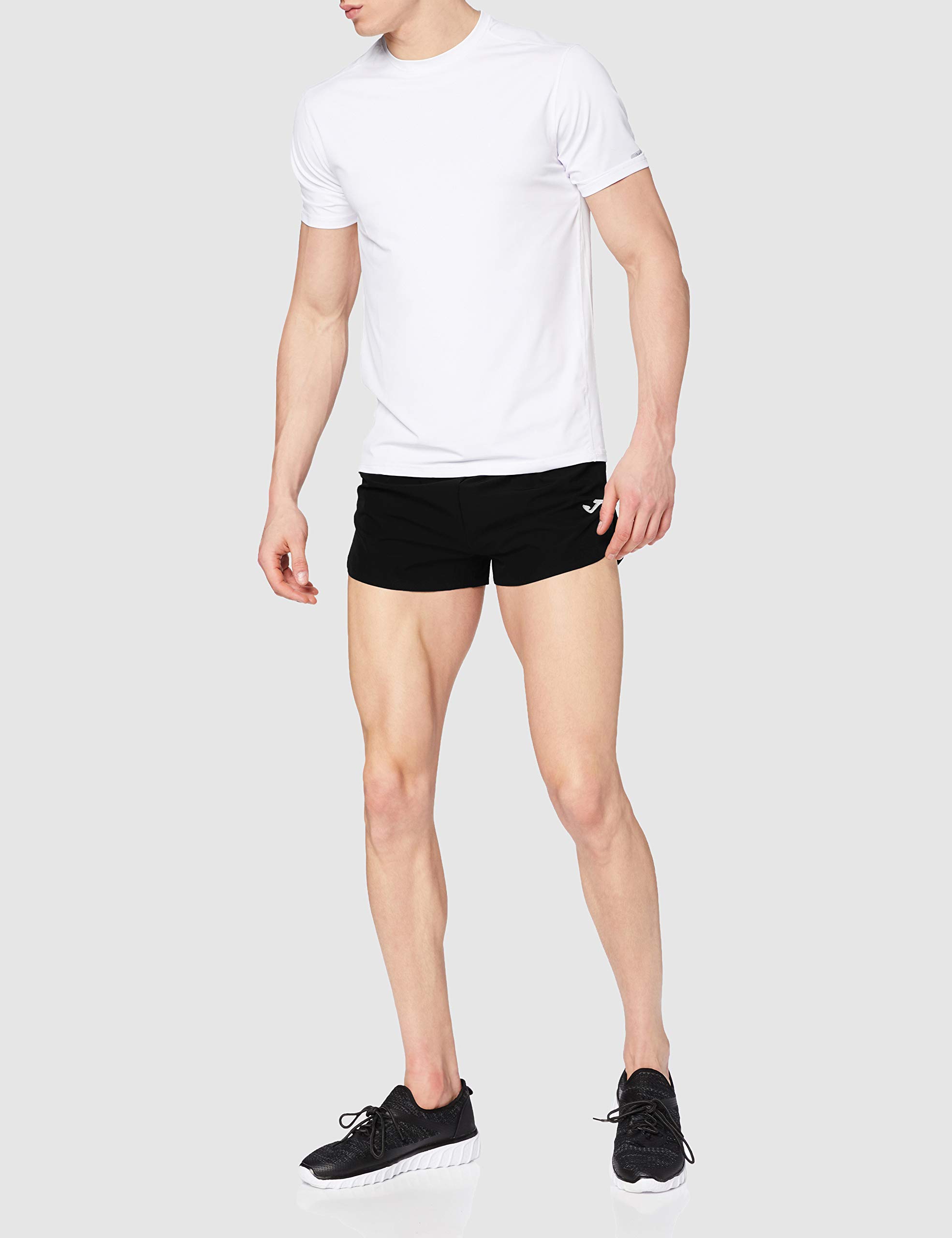Joma Pantalón Corto Running Hombre 3XS - XL, Olimpia - Short Sin Costuras para Correr con Braguero y Bolsillo Interno