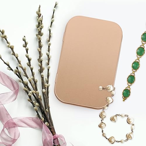 Miniatura 8 de Zerodeko Caja de lata de metal con tapa, cajas de almacenamiento rectangulares de hojalata, cajas de dulces de metal, mini recipientes de galletas,