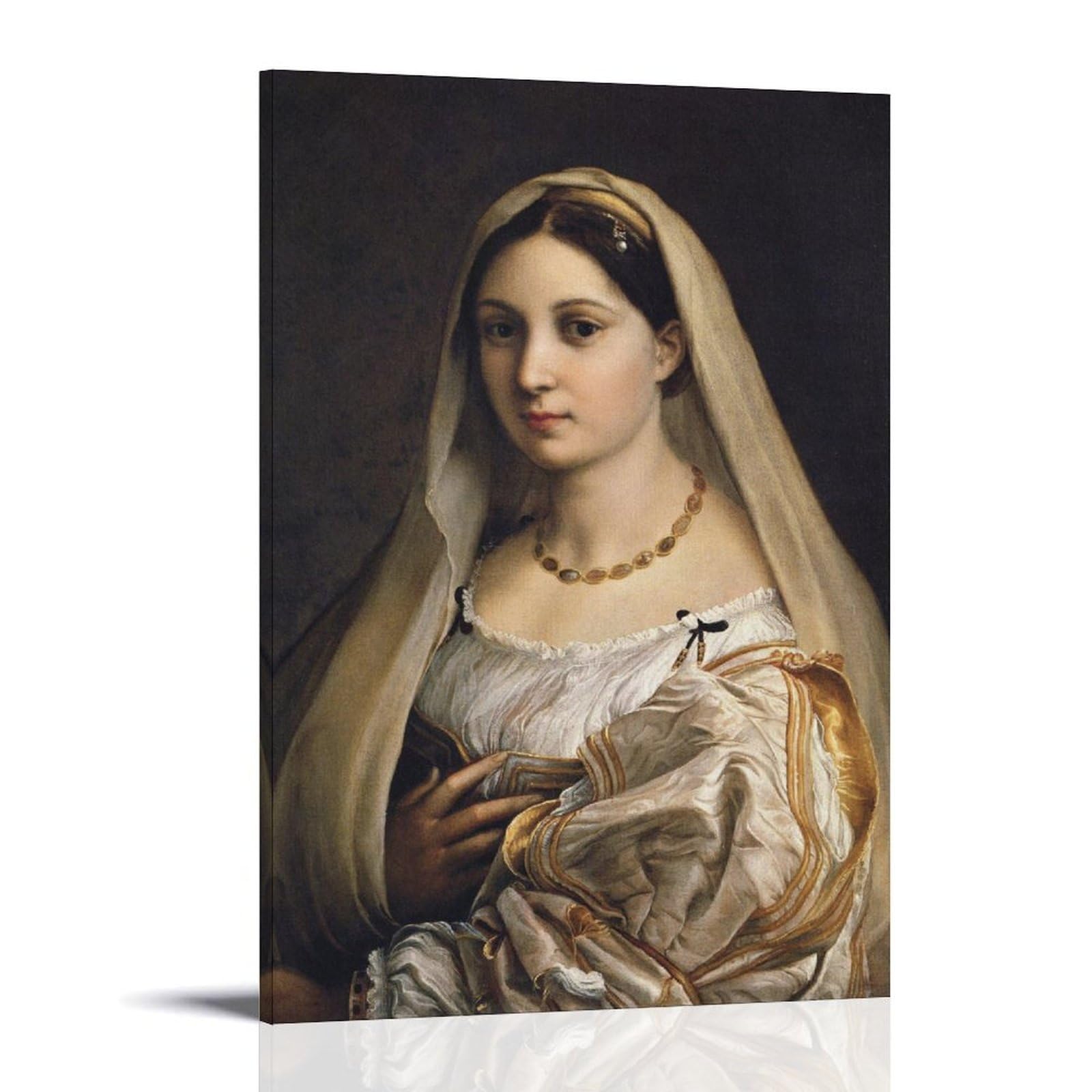 Raphael's Woman with A Veil plakat z nadrukiem na płótnie, dekoracja, malarstwo, salon, sypialnia, malarstwo, druk ścienny, nowoczesny dom, chłopiec, pokój, malarstwo, na urlop, obraz ścienny, 12 x