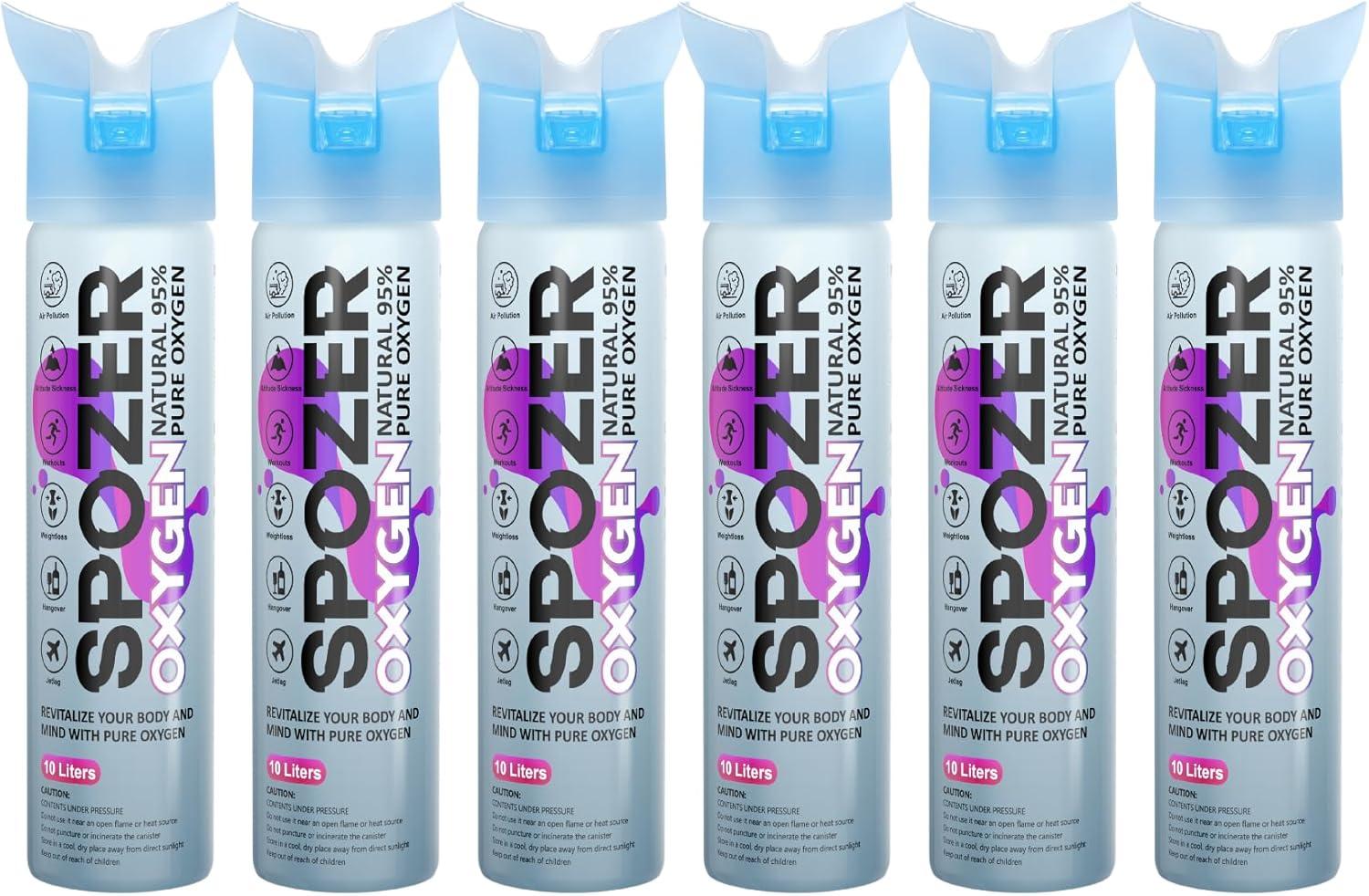 Amazon.com: SPOZER Portable Oxygen Can 95% Pure O2 10 Liter Oxygen - Best Oxygen Supplement For High Altitude