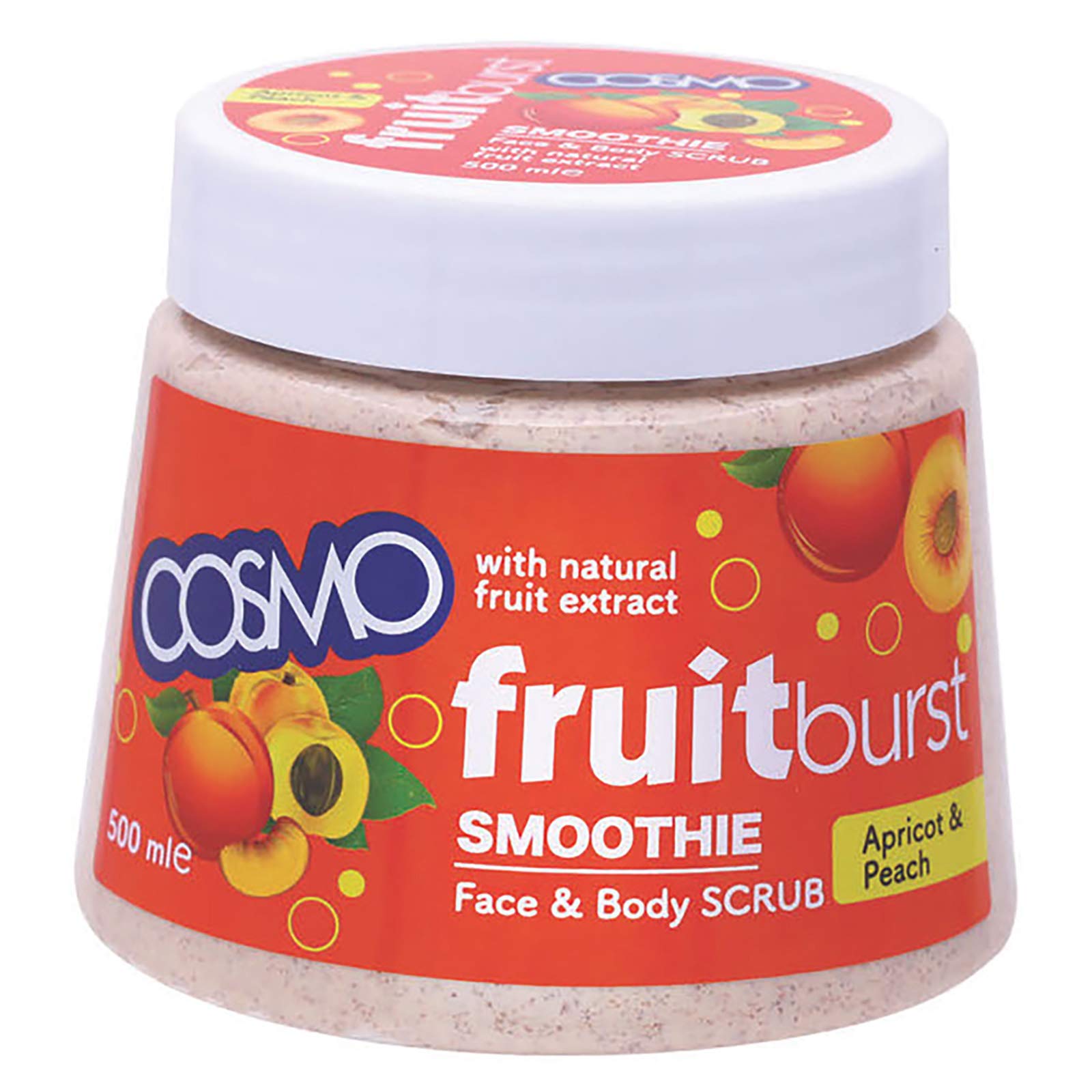 CosmoFruitburst Apricot and Peach Scrub 500ml