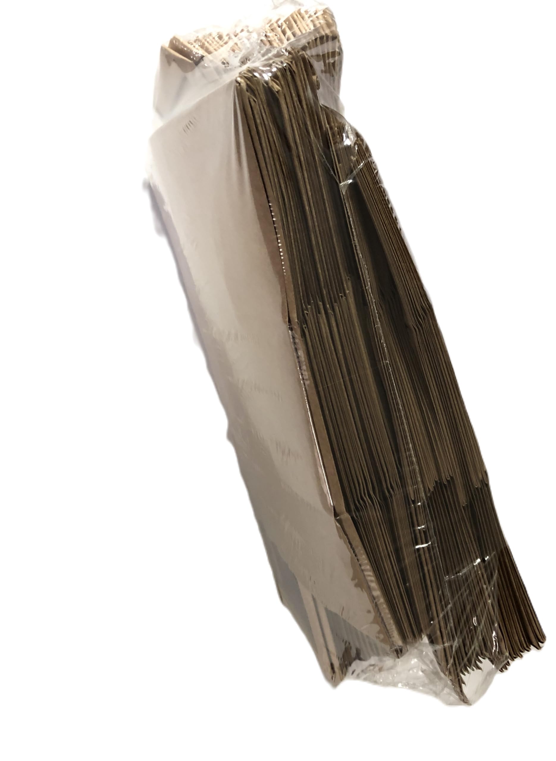 50 sacs cabas kraft brun poignées plates 26x17x25 cm traiteur fast food vente à emporter restauration rapide