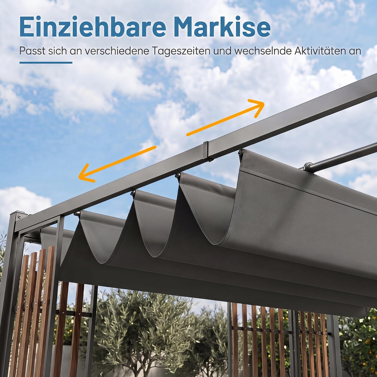 COSTWAY Pergola 2,3 x 2,3 m zadaszenie tarasu
