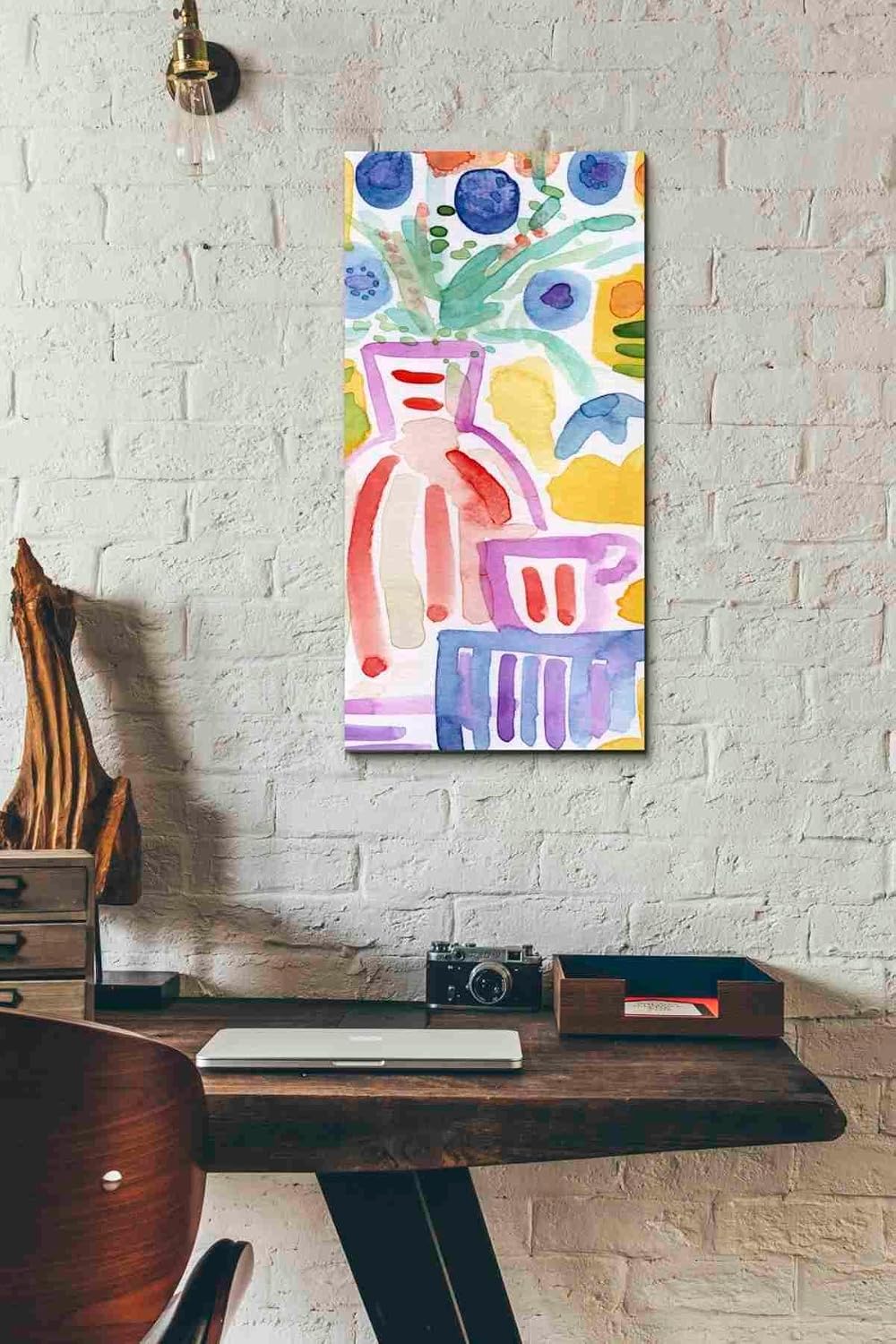 Epic Graffiti 'Corked And Ready' by Linda Woods, Canvas Wall Art, 12"x24"