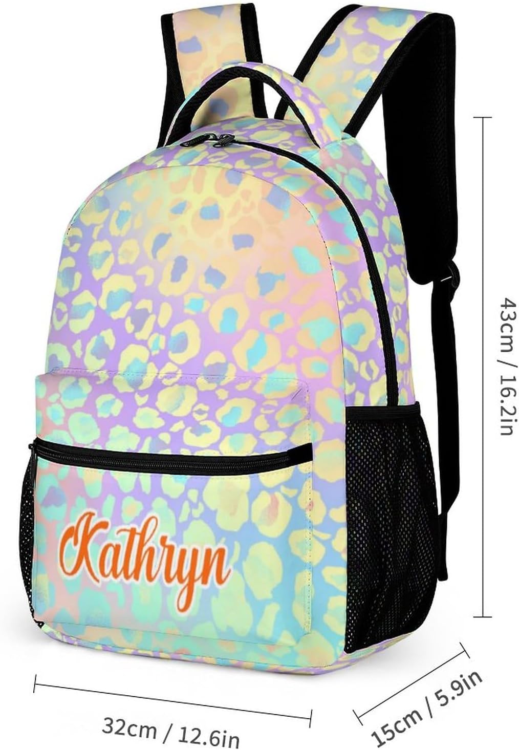 Personalized Cow Print Backpack With Name Customized Casual Backpack Laptop Backpack Travel Backpack For Travel Camping Gifts For Men Women (style 12)