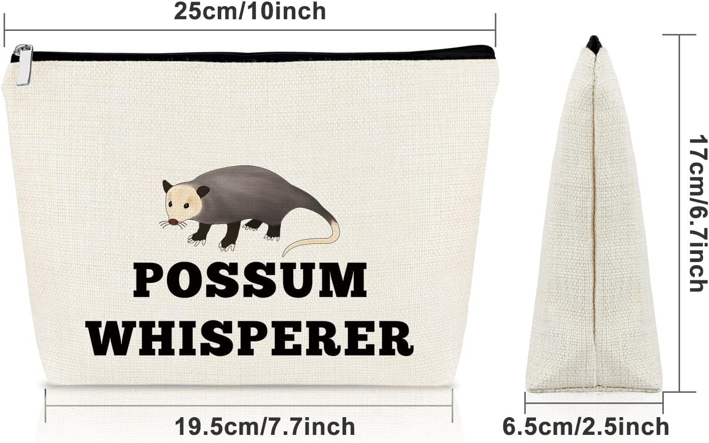 Sazuwu Possum Lover Gifts Makeup Bag Possum Themed Birthday Decorations Opossum Owner Gifts Funny Cosmetic Bag Christmas Appreciation Graduation Present Travel Pouch - Image 4