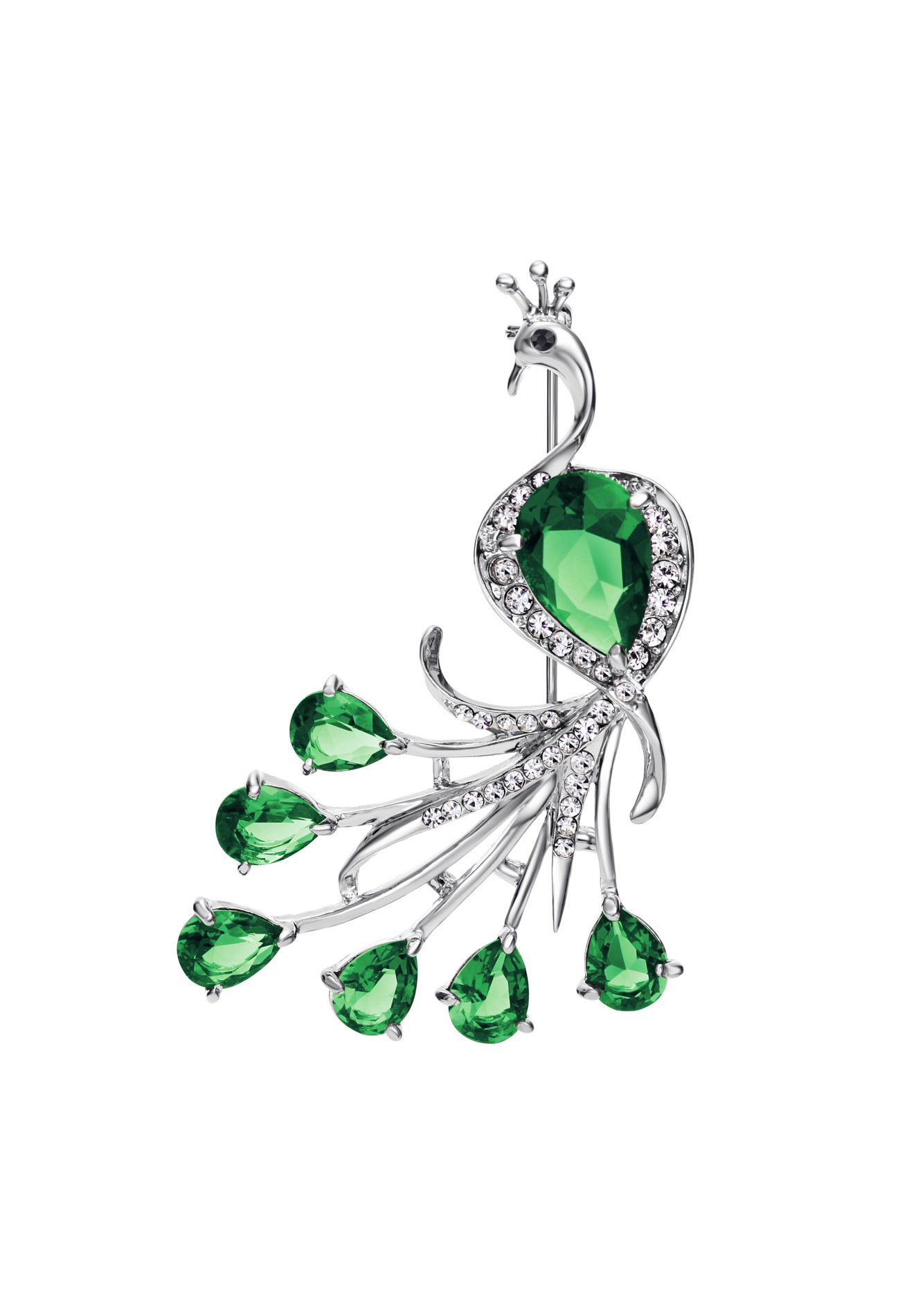 Ananth Jewels Swarovski Elements Rhinestone Peacock Shaped Brooches for Women ( Green ) (B013ZQDEMG) Amazon Price History, Amazon Price Tracker