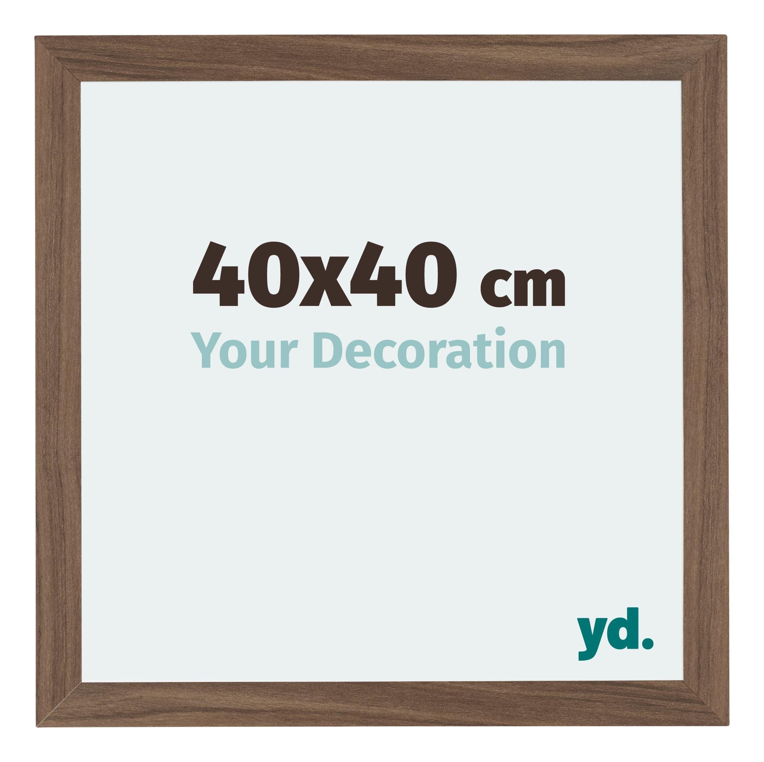 Your Decoration - Picture Frame 40x40 cm - Walnut Dark - Decorative Wall Frame in MDF with Antireflection - Frame 40x40 - Mura โ image 1