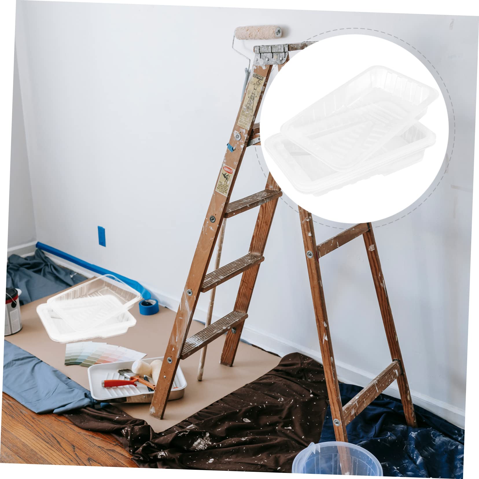 2 Series Reemplazo para Bandejas De Pintura Forros De Semitransparentes para Rodillos De Pintura Accesorios Prácticos para De 4 Piezas X 2