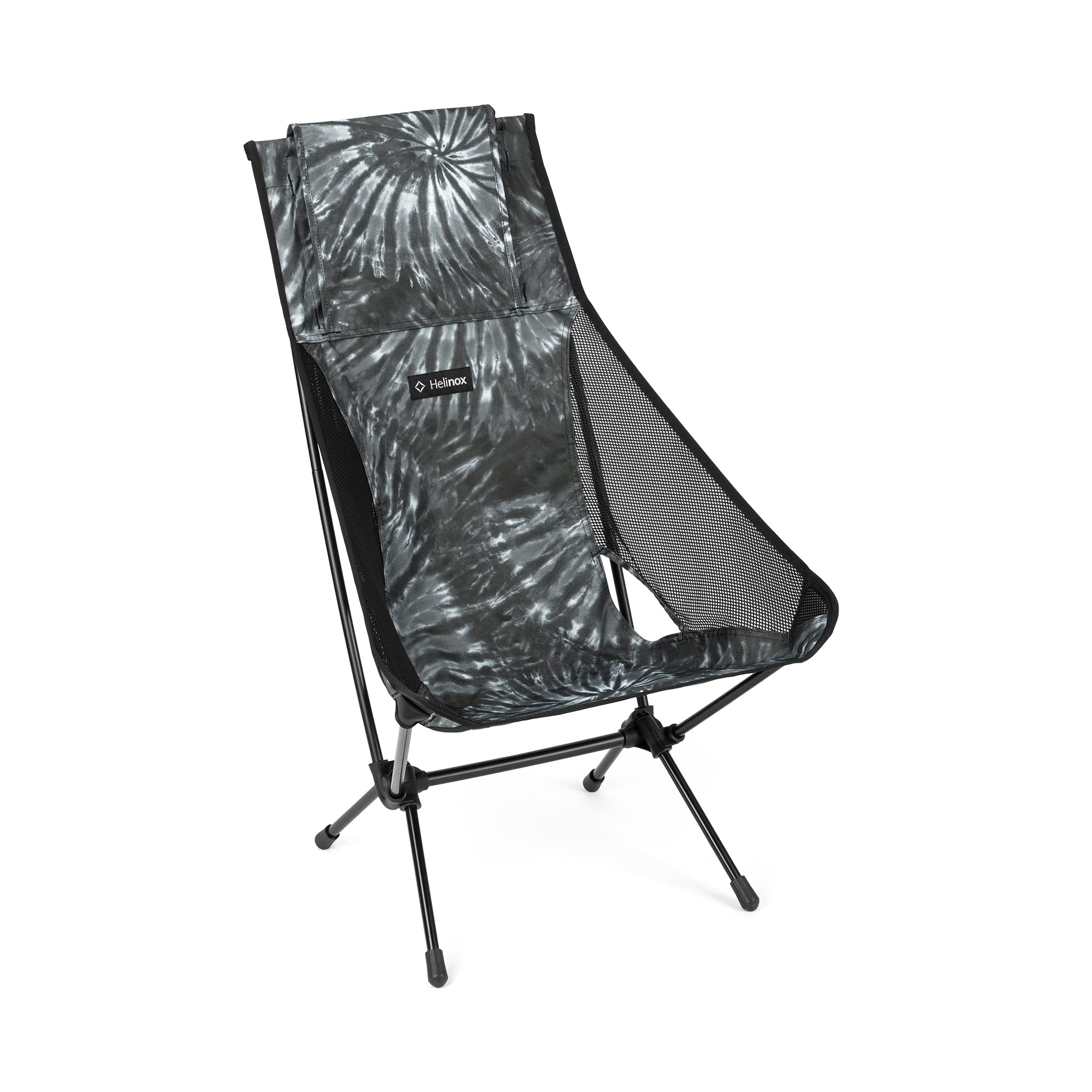 Helinox Chair Two Ultralight, High-Back, Collapsible Camping Chair, Black Tie Dye, with Pockets