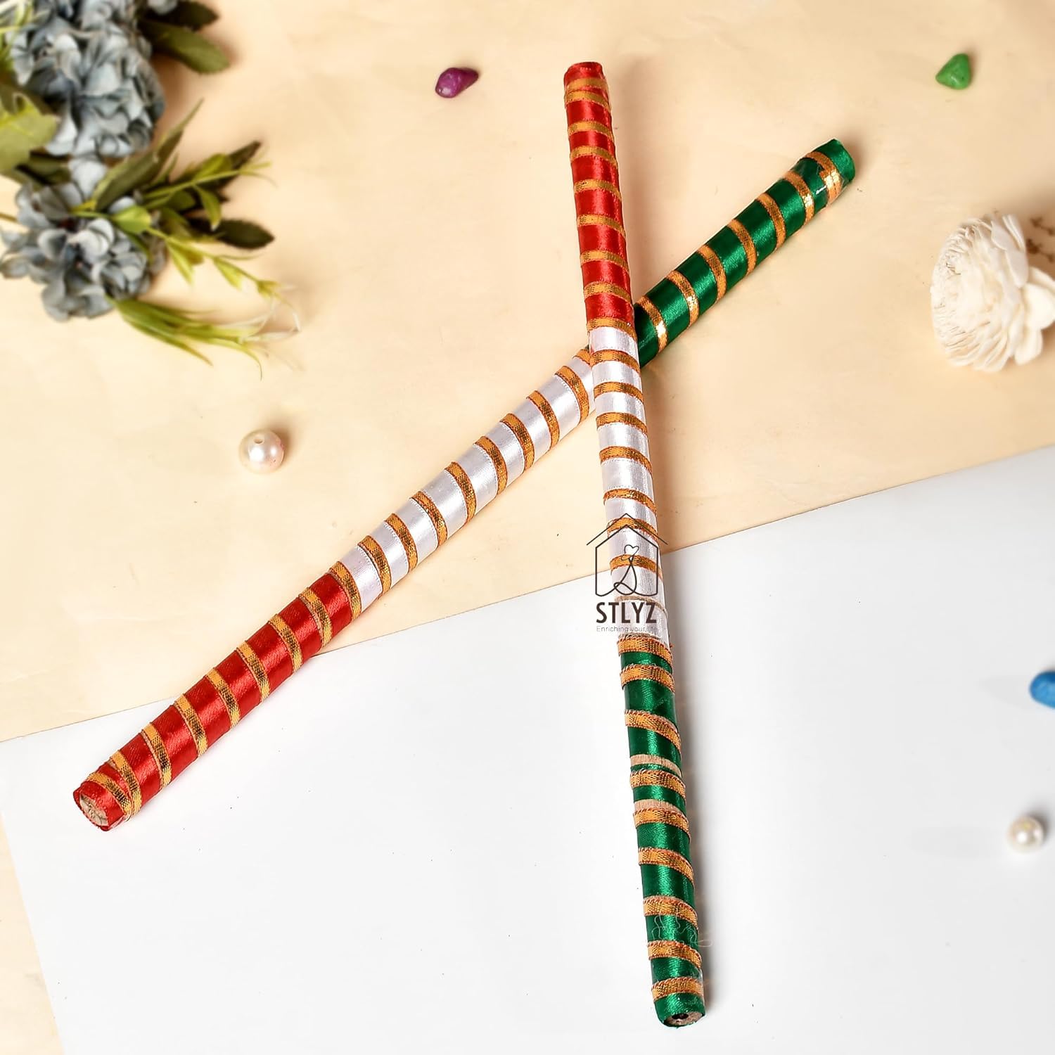 Multicolor Bandhni Wooden Dandiya Sticks for Dance, Garba, Navratri, 14.4 cm, Pack of 1 Pair (B0DBVC4WVF) Amazon Price History, Amazon Price Tracker