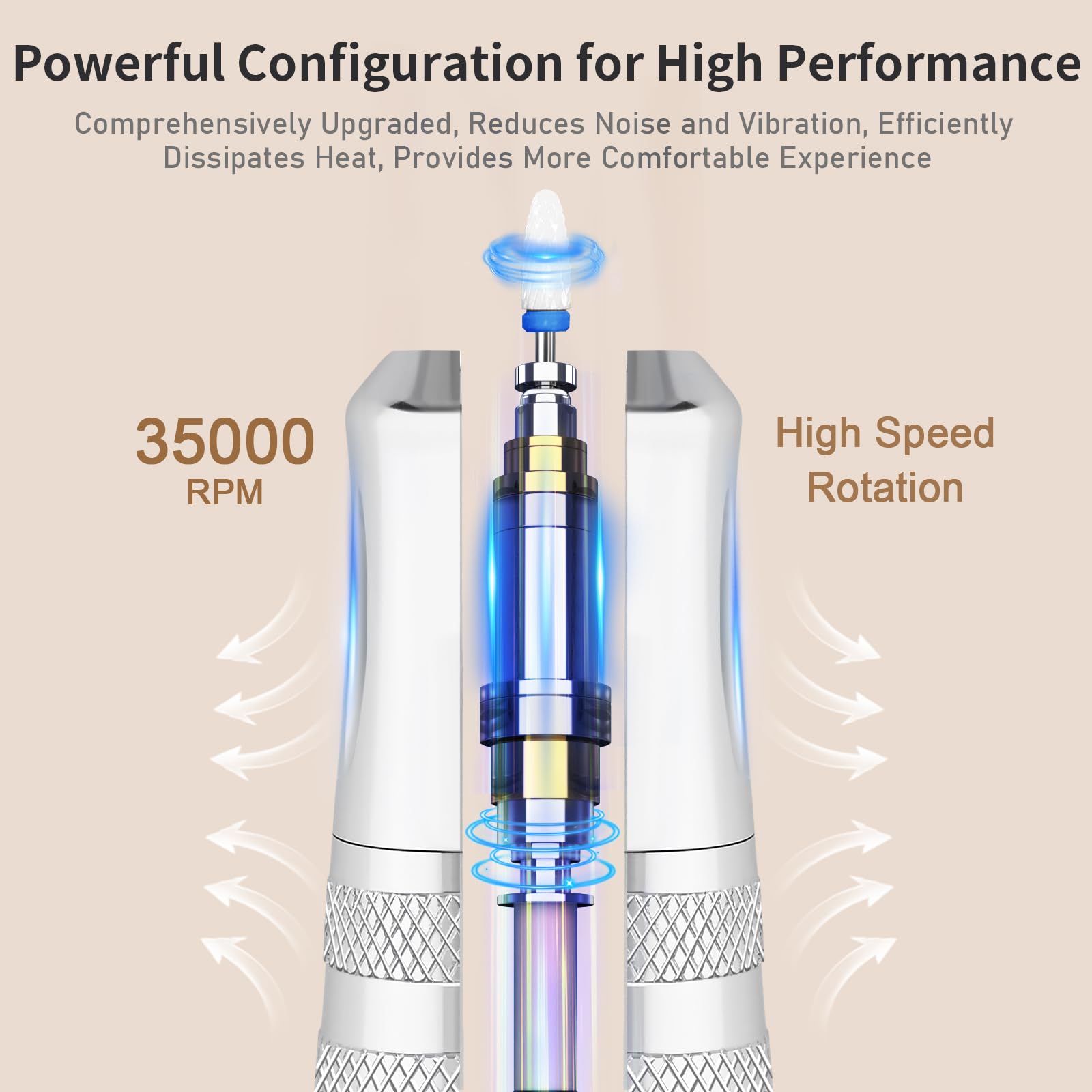 Enniewi Nail Drill with Wireless Auto Charging Station, Charging Anytime - Image 2