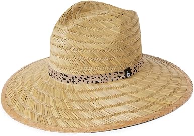Throw Shade Straw Hat, Natural/Leopard 