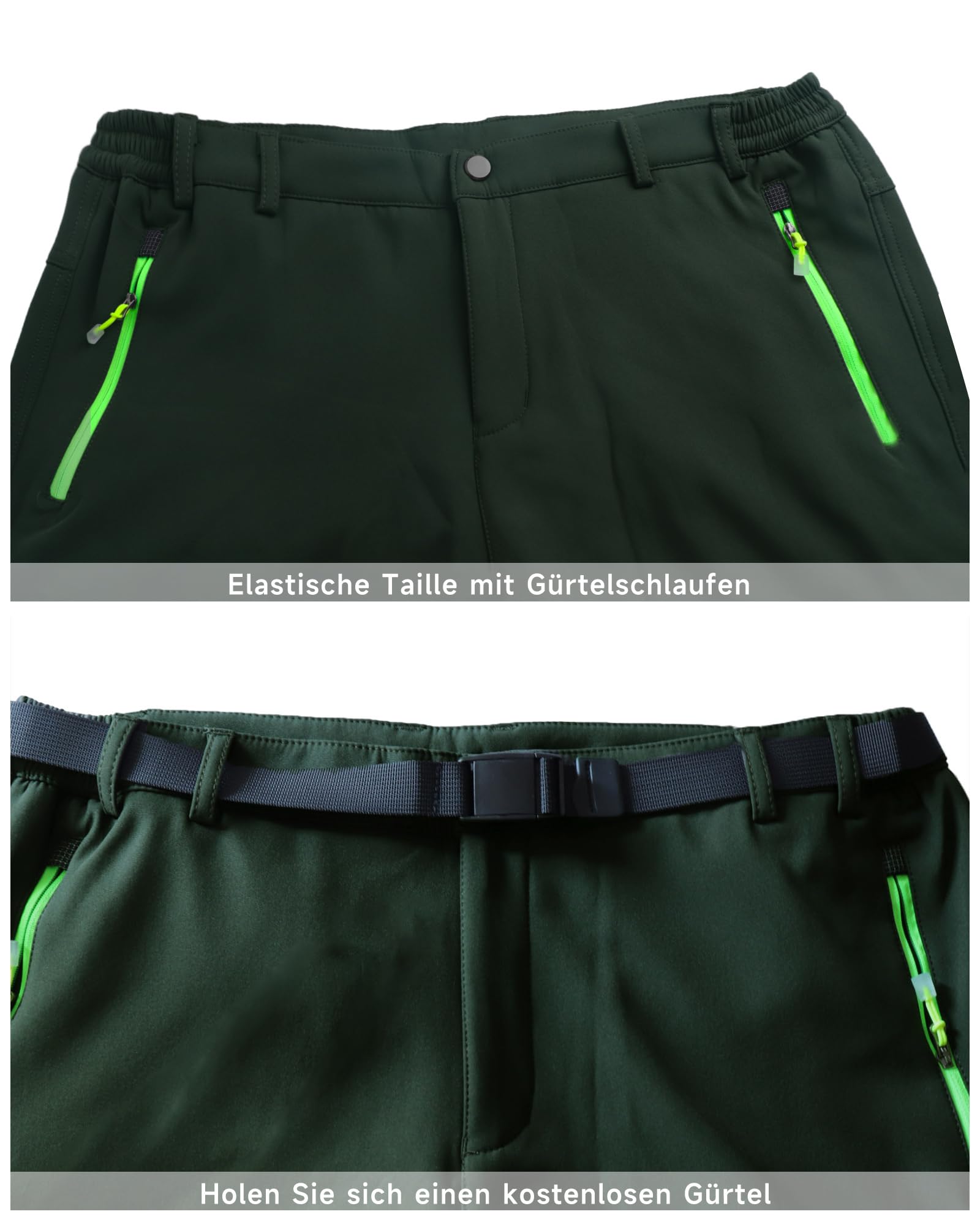 YAOHUOLE Pantalones de senderismo para hombre, pantalones de exterior para hombre, pantalones softshell, pantalones para hombre, pantalones de senderismo para hombre