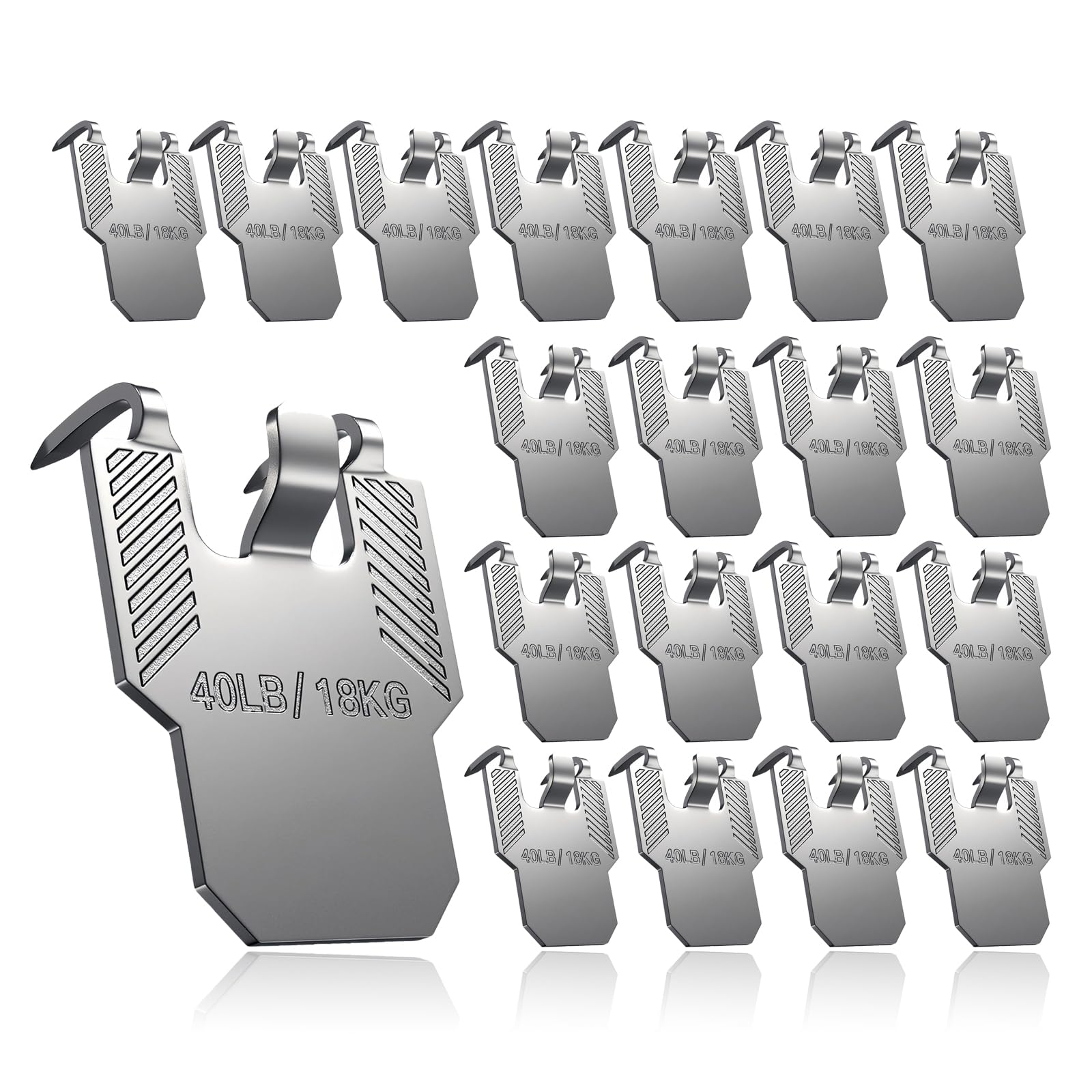 Drywall Picture Hanging Claw,20Pcs Wall Picture Frame Hanging Hooks,No Damage Picture Hanging Kit,Plasterboard Art Picture Claw Hook for Picture Frame,Posters,Photos,Paintings,Mirror,Holds Up to 40lb