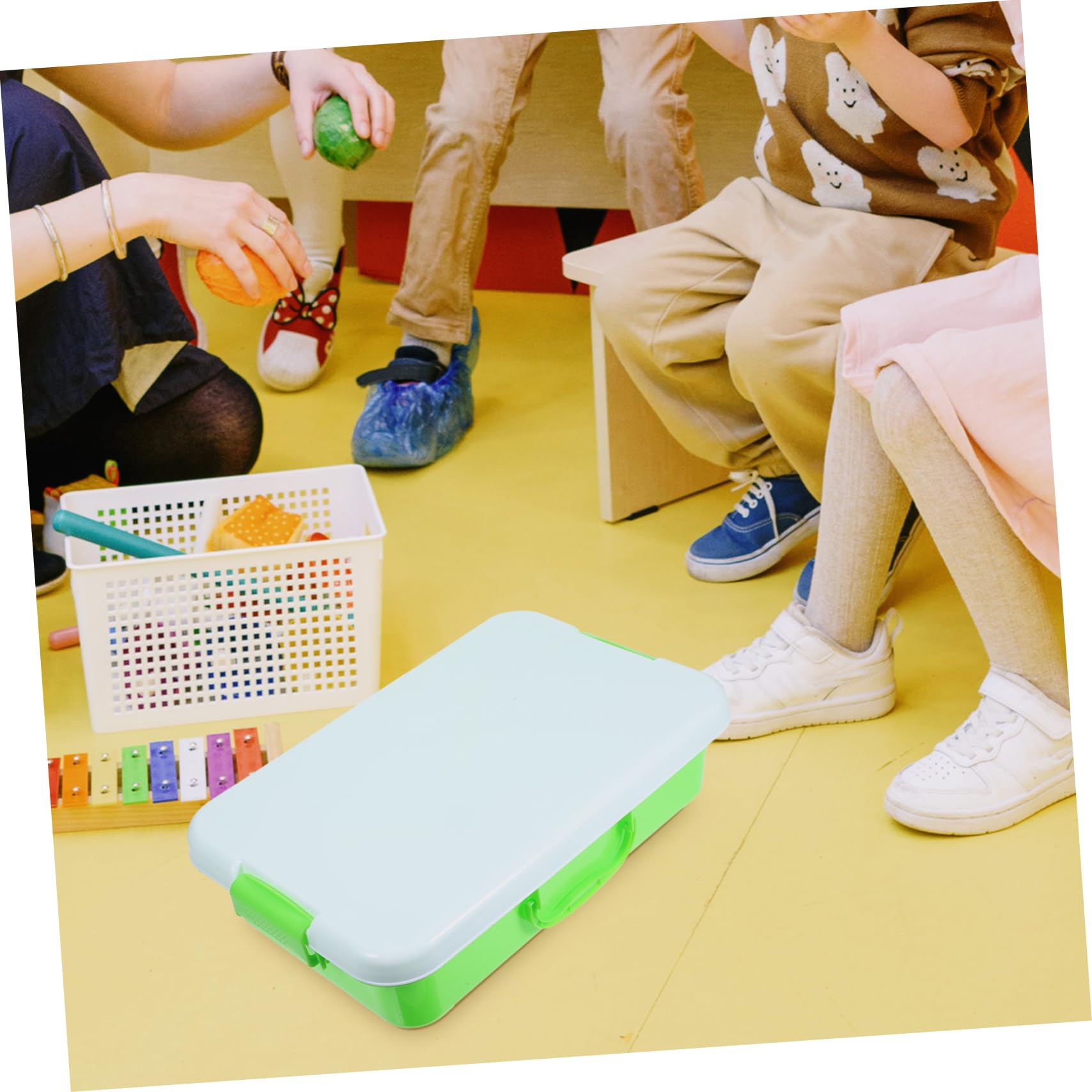 HOOTNEE Portable Sandbox with Storage Box Large Capacity Toy Bag Covered Boys and Girls Playset Easy to Carry Outdoor Toy