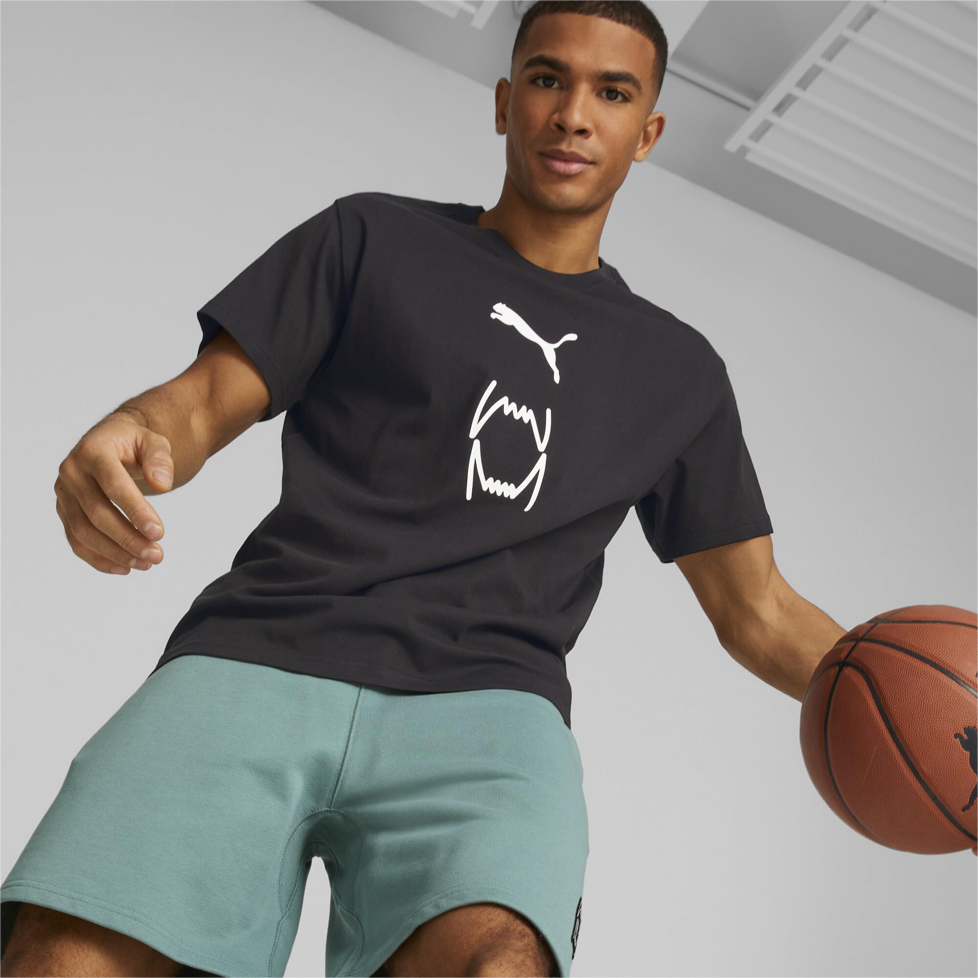 PUMA Koszulka do koszykówki Franchise Core Męska, Czarny, S