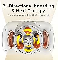 Vista 2 de Masajeador de estómago para la digestión, masajeador abdominal con calor, máquina eléctrica de masaje de vientre manos libres para aliviar