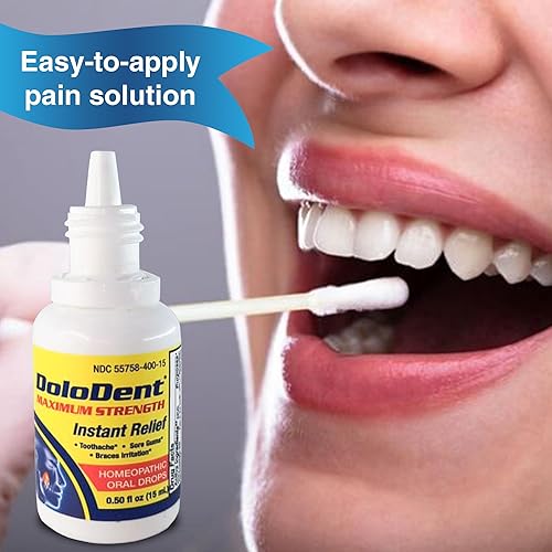 Miniatura 2 de Alivio del dolor dental para adultos  0.5 fl oz de gotas de dolor dental  Alivio natural del dolor oral para dolores de muelas, dolor de encías e