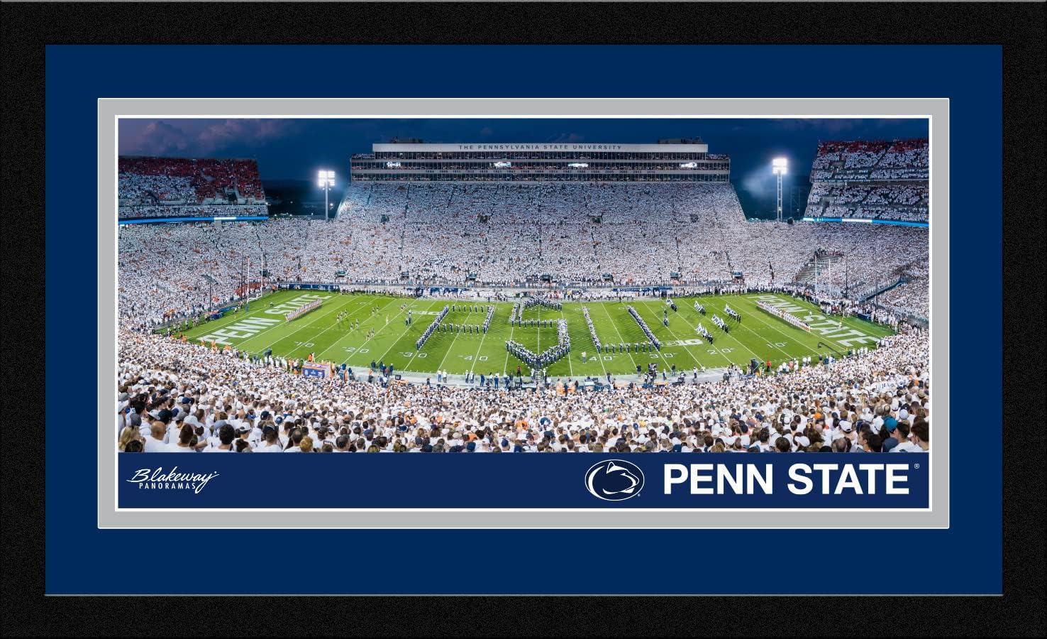 Penn State Football, Band - Panoramic Posters and Framed Pictures by Blakeway Panoramas