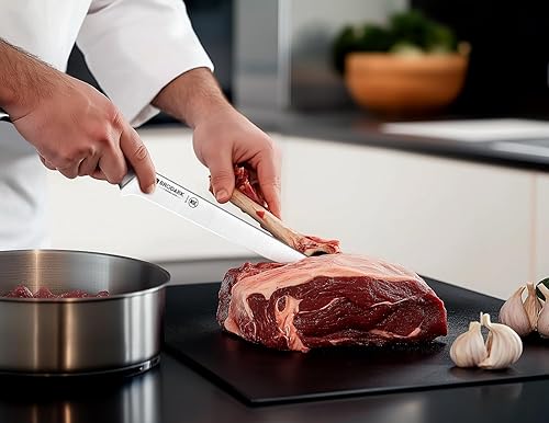 Miniatura 6 de BRODARK Cuchillo deshuesador de 7 pulgadas, deshuesado para cortar carne con mango de espiga completa, filete de acero inoxidable de alto carbono,