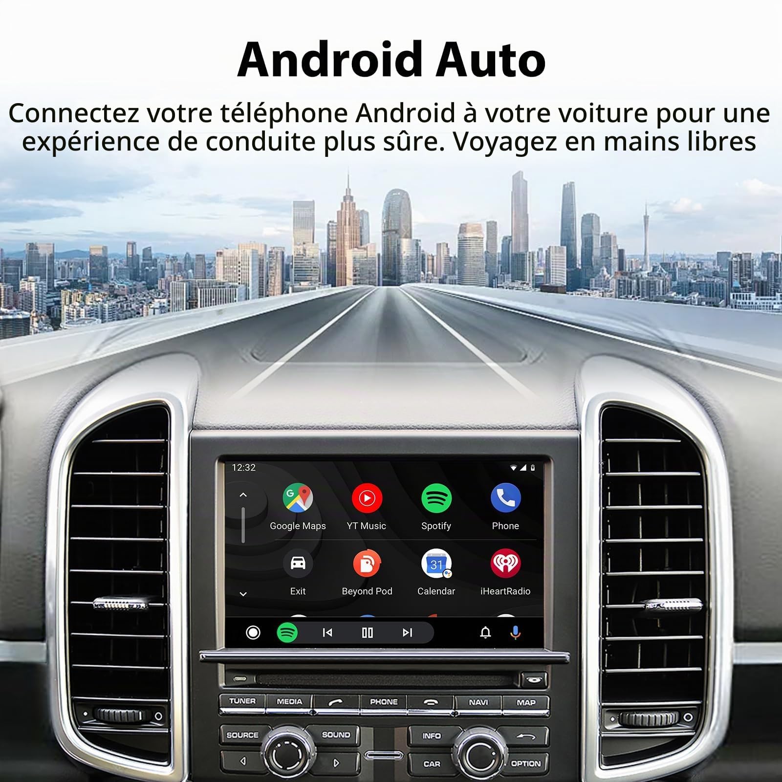 Kit rétrofit Décodeur sans Fil CarPlay et Android Auto pour Porsche Cayenne