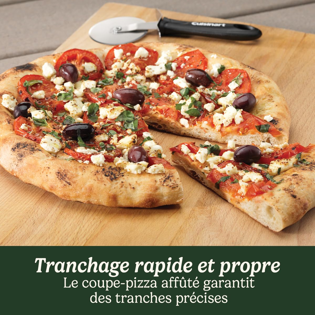 Cuisinart CPS-445 Ensemble de 3 pièces pour grillades à la Pizza, (Pierre à Pizza, Couteau à Pizza, Pelle à Pizza)