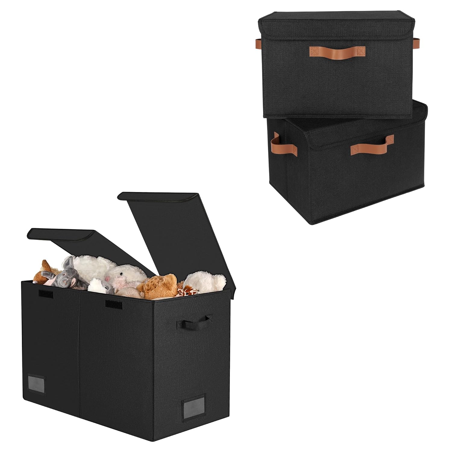 GRANNY SAYS Bundle of 1-Pack Toy Chest with Lid & 2-Pack Closet Storage Bins