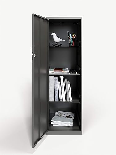 Miniatura 4 de Gabinete personal, 4 estantes, carbón