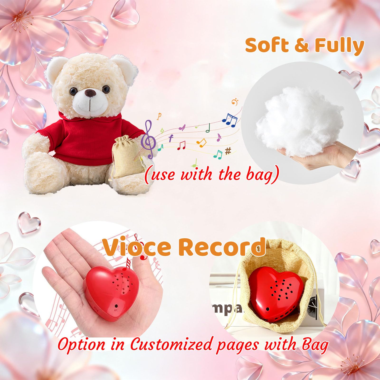 Orsacchiotto Gigante Personalizzato 60 cm A 100 cm Con Testo E Foto, Big Teddy Bear Personalizzabile Come Grande Orsacchiotto Regalo Per San Valentino Natale Compleanno