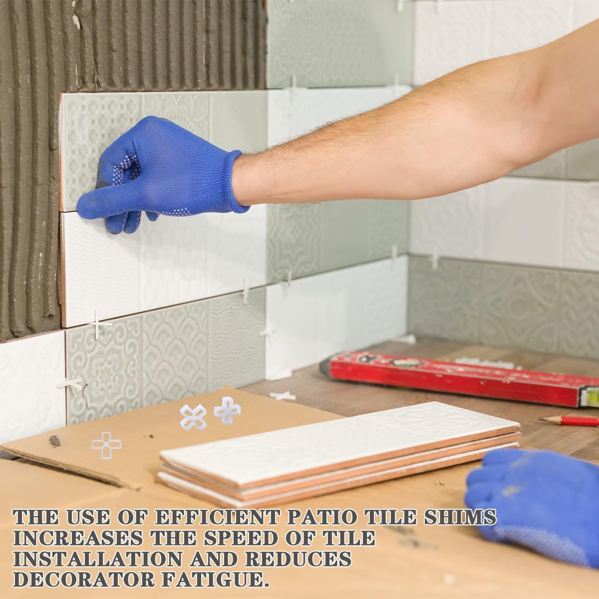 Jieddey Tiles Spacer 10mm,100 PCS Slab Spacers Cross Shaped Paving Spacers Hollow Structure Tiling Spacers for Accurate Tile Positioning DIY Paving Tiling Wall Tiler Garden Slabs - Image 3