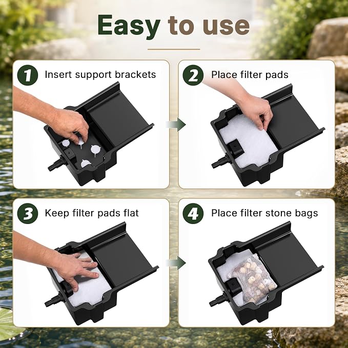 Kit de filtro y canaleta para cascada Buzzlett 19 piezas miniatura 6