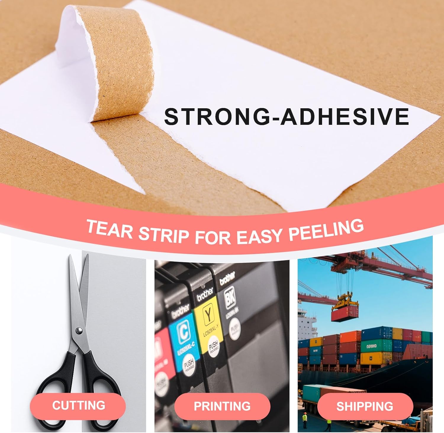 3-1/3" x 4" Shipping Labels, 240 Address Labels, Mailing Stickers Compatible for Laser/Inkjet Printers - Matte White, 6 Up per Sheet, 40 Sheets - Image 5