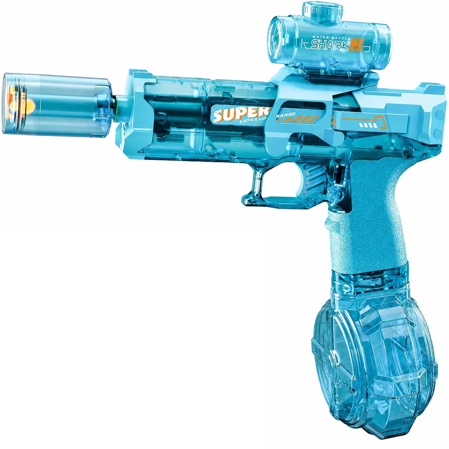 Pistolet à Eau électrique pour Adultes et Enfants, Pistolet d'arrosage Automatique avec lumières LED, Jouets d'été, Piscine, Plage, fête, Bleu