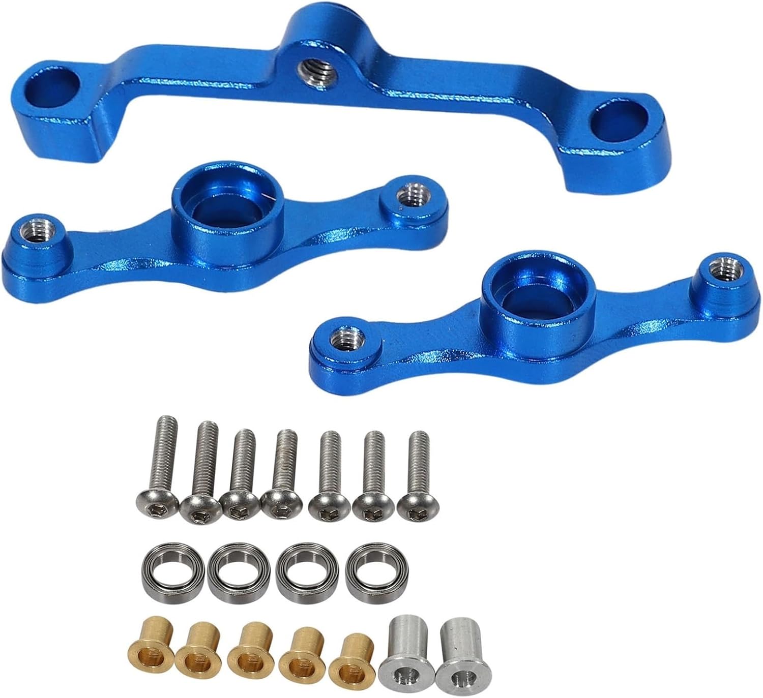 Aluminum Alloy Steering Link Set for Ta-Miya TT01 TT01E TT01D TT01ED TT-01 Tyep-E 54058 53864 Upgrade Parts,Blue