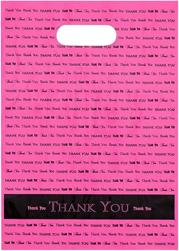 9x 12 Thank You Die Cut Mango Bolsas de plástico 50CsBolsas marca directa Hot Pink 1 Negro, Gold, Hot Pink, Lime Green, Orange, Purple, Red,