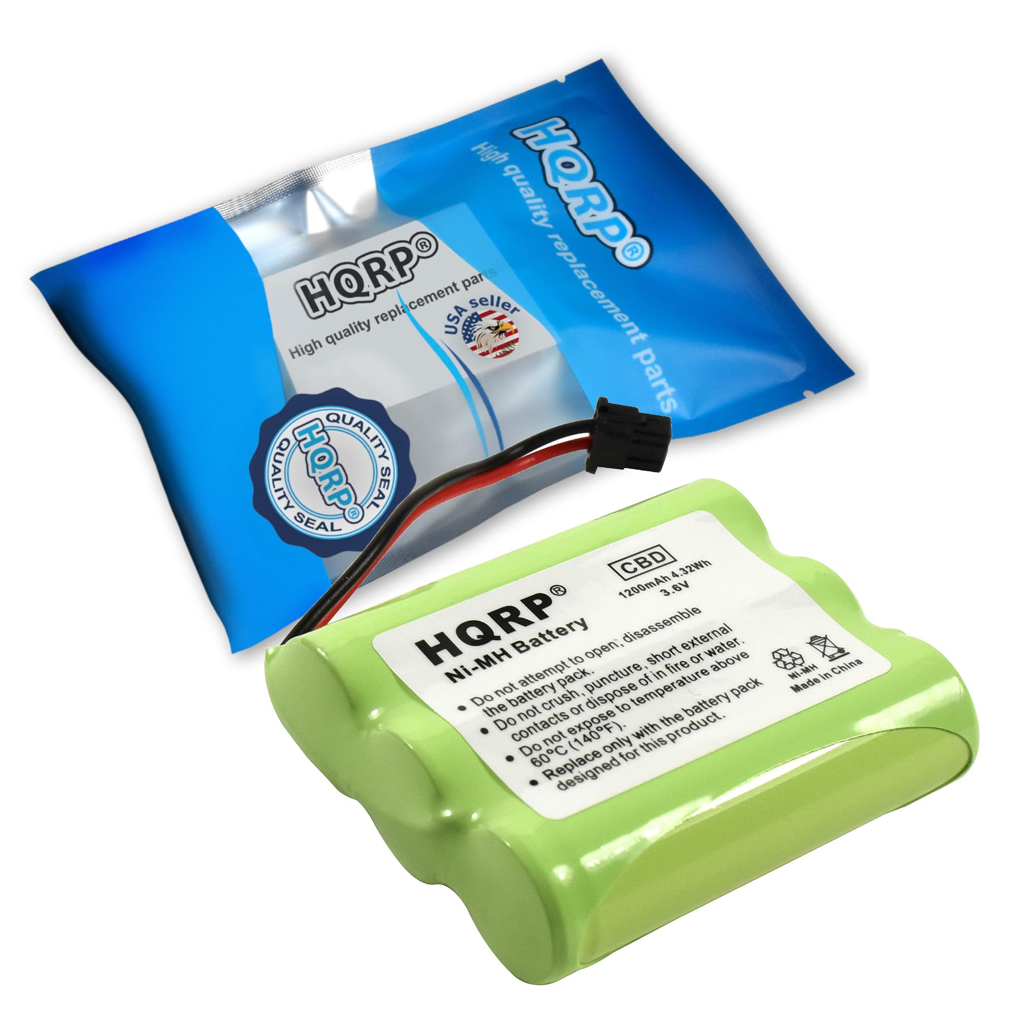 HQRP Cordless Phone Battery Compatible with RadioShack CS00025, 11711991, 23-193, 23-270, 23-895, 23-897 Replacement/Extended/High-Capacity