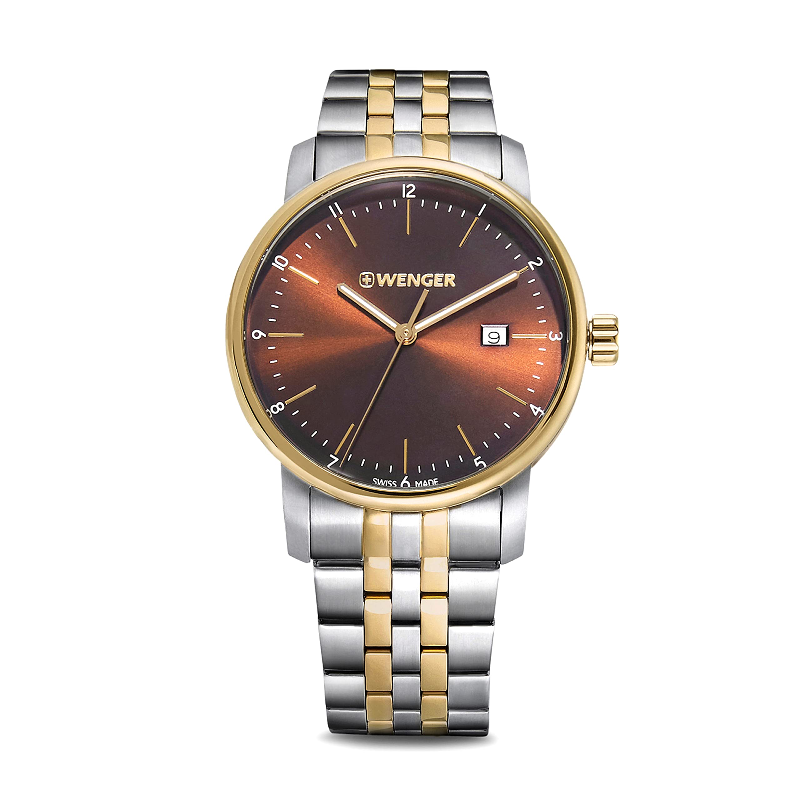 WENGER Swiss Made Urban Classic Analog Brown Dial Mens Watch-01.1741.130 (B07JPXPDG2) Amazon Price History, Amazon Price Tracker